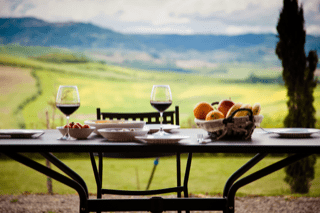 Food with a Beautiful Landscape View